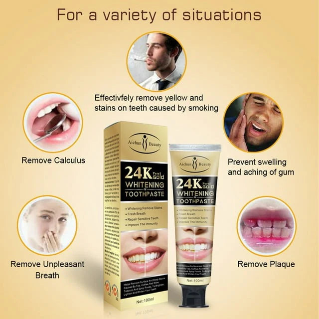 24k Gold Whitening Toothpaste