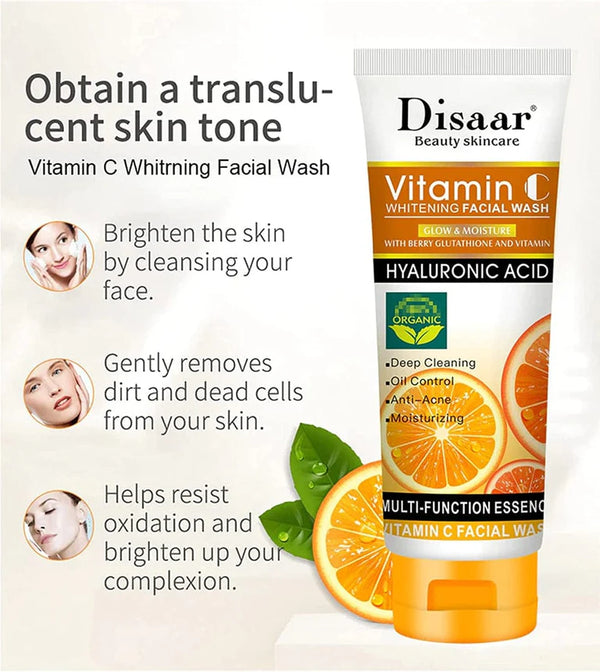 Disaar Vitamin C Whitening Facial Wash 100ml (Large)